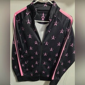 Authentic Jeffree Star vintage bllack and Pink Star Track Jacket-very well-made